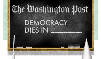 Illustration on The Washington Post by Alexander Hunter/The Washington Times