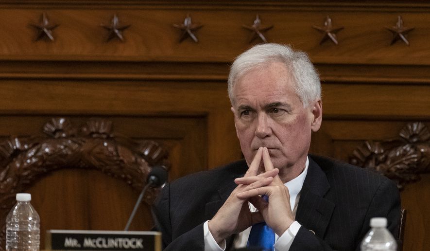 “The moment the American people cease to insist on fidelity to the Constitution, that document and the freedom and prosperity it has protected for nearly a quarter of a millennium could be forfeit overnight,” writes Rep. Tom McClintock of California. (Associated Press photograph)