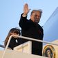 President Donald Trump waves as he boards Air Force One at Andrews Air Force Base, Md., Wednesday, Dec. 23, 2020. Trump is traveling to his Mar-a-Lago resort in Palm Beach, Fla. (AP Photo/Patrick Semansky)