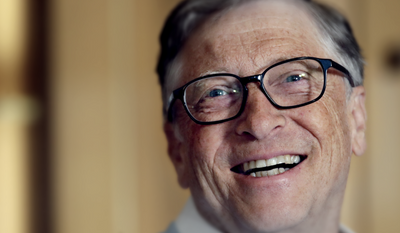 In this Feb. 1, 2019, file photo, Bill Gates smiles while being interviewed in Kirkland, Wash. (AP Photo/Elaine Thompson) ** FILE ** Photo edited for Best of 2020 list.