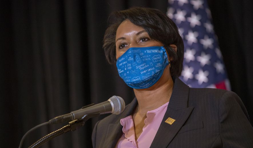In this Dec. 17, 2020, file photo, District of Columbia Mayor Muriel Bowser speaks during a news conference in Washington. (Shawn Thew/Pool via AP, File)