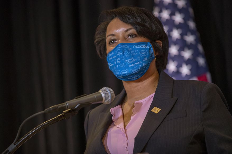 In this Dec. 17, 2020, file photo, District of Columbia Mayor Muriel Bowser speaks during a news conference in Washington. (Shawn Thew/Pool via AP, File)