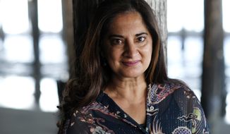 Meditation expert, author and speaker Mallika Chopra poses for a portrait on Dec. 21, 2020, in Santa Monica, Calif. Chopra is a “mindfulness consultant” on the new Apple TV+ animated children&#39;s series ”Stillwater.&amp;quot; (AP Photo/Chris Pizzello)
