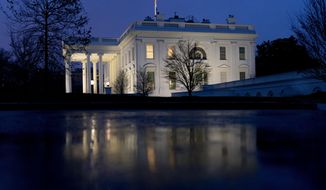 The White House, Friday, Jan. 1, 2021, in Washington. (AP Photo/Andrew Harnik)