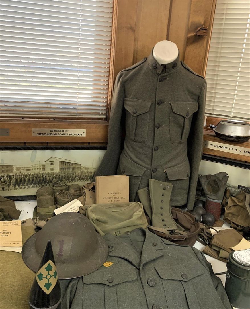 This Dec. 17, 2020 photo shows The Veterans Depot Museum in West Frankfort, Ill., that houses hundreds of artifacts that once belonged to area service members. (Molly Parker /The Southern Illinoisan via AP)