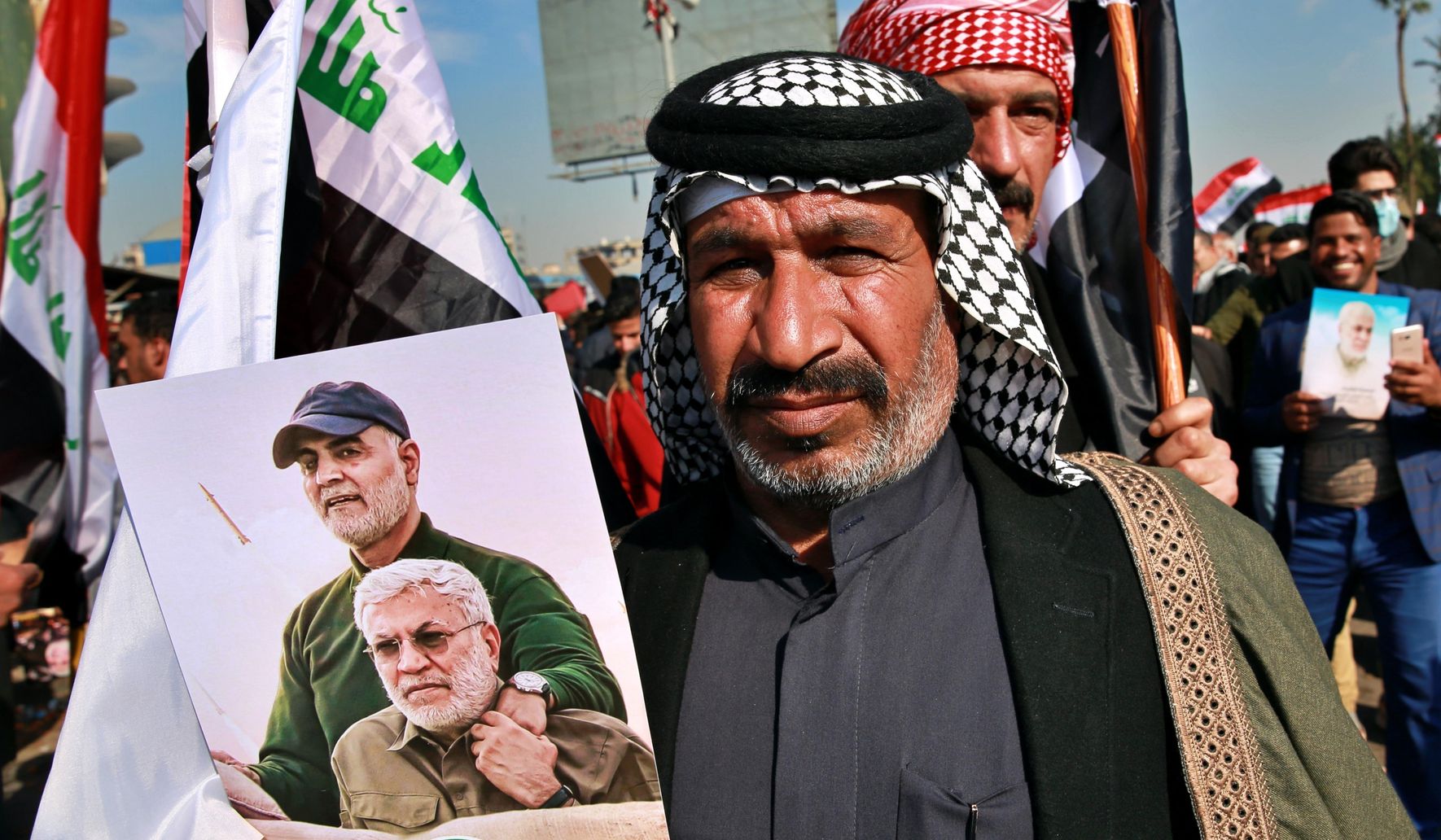 Image of article 'Anti-U.S. marches across Middle East mark anniversary of Soleimani killing'