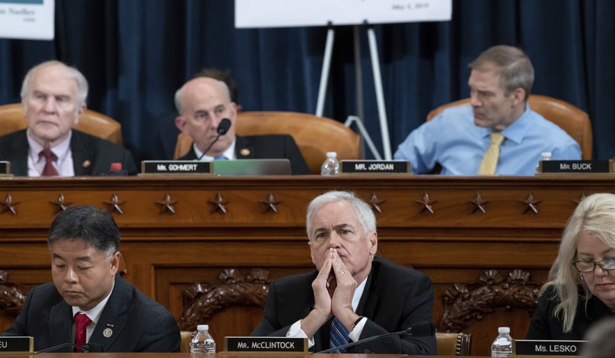 “We desperately need intensive state and federal investigations into the allegations of fraud in this election. Every fraudulent vote disenfranchises an honest citizen. Until there is a full public airing and resolution of the charges, the questions will remain and a lingering pall of illegitimacy will stalk the new administration,” writes Rep. Tom McClintock, California Republican. (Associated Press photograph)