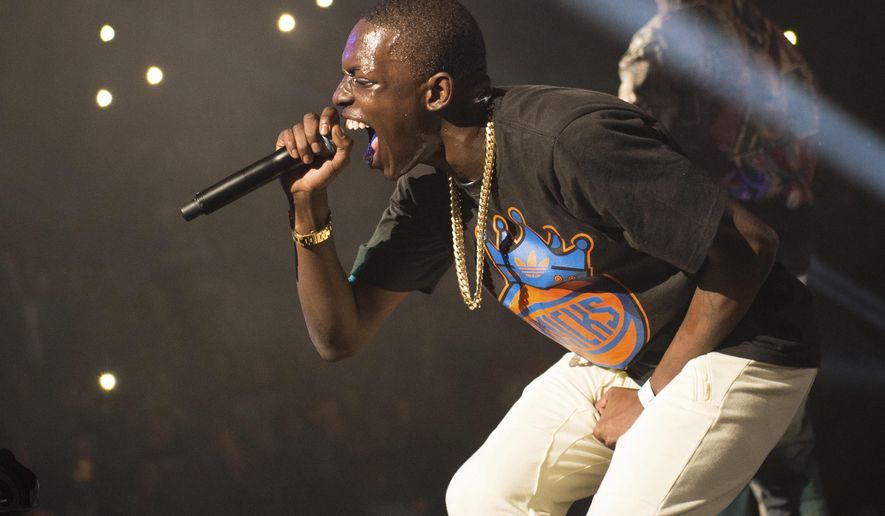 FILE - In this Oct. 30, 2014 file photo, Bobby Shmurda performs at Power 105.1's Powerhouse 2014 at the Barclays Center in the Brooklyn borough of New York. The Brooklyn rapper will be eligible for release from prison in February 2020, the New York State Department of Corrections said on Monday, Jan. 4, 2020. (Photo by Scott Roth/Invision/AP)