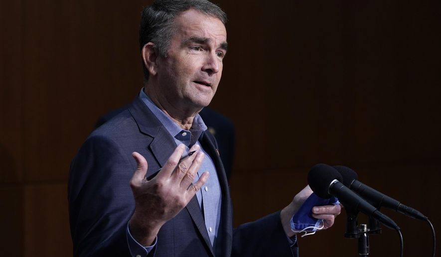 Virginia Gov. Ralph Northam said, “we want to make sure that our legislators can do the work of the people and that they can do it safely.”. (AP Photo/Steve Helber, File)