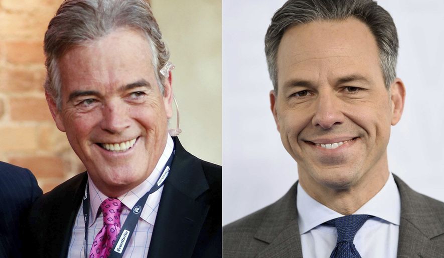 This combination photo shows Fox News senior national correspondent John Roberts at the CBS News Republican presidential debate in Greenville, S.C. on Feb. 13, 2016, left, and CNN news anchor Jake Tapper at the WarnerMedia Upfront in New York on May 15, 2019. Both Fox and CNN announced schedule changes on Monday, Jan. 11, 2021. CNN&#39;sTapper and Fox&#39;s Roberts are among those taking on new roles. Roberts will co-anchor a daily news show from 1 to 3 p.m. Eastern with Sandra Smith starting Monday. Tapper&#39;s daily news show will increase an hour, running from 4 p.m. to 6 p.m. (AP Photo)