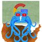 illustration on the social media octopus and censorship by Alexander Hunter/The Washington Times