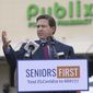 Florida Governor Ron DeSantis speaks at a press conference at a Publix Super Market in Ponte Vedra Beach, Fla, Wednesday, Jan. 13, 2021. DeSantis announced the expansion of the use of Publix pharmacies as COVID-19 vaccination sites to 56 new stores in St. Johns, Flagler, Volusia and Collier counties. (Bob Self/The Florida Times-Union via AP)