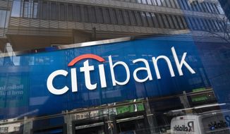 A Citibank office is open, Wednesday, Jan. 13, 2021 in New York. (AP Photo/Mark Lennihan) ** FILE **