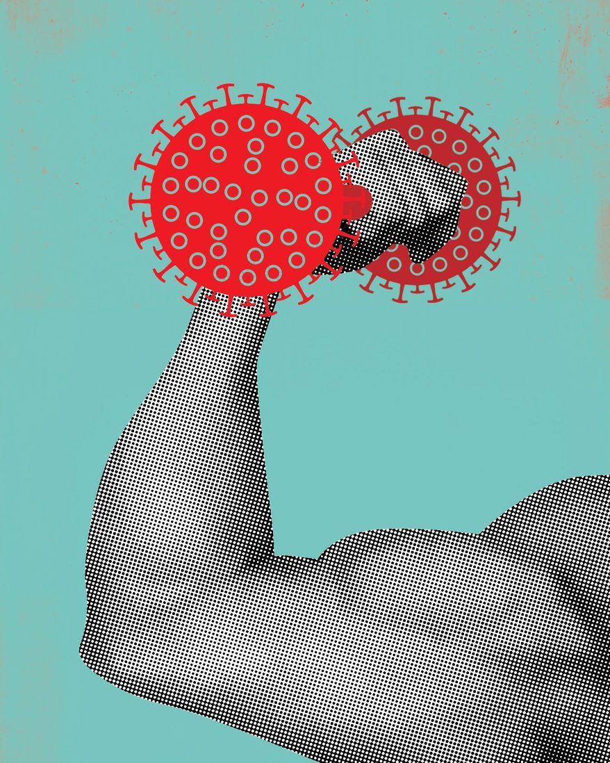 COVID-19 relief for community gyms illustration by The Washington Times