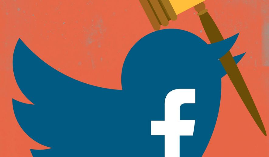 Social media conundrum illustration by The Washington Times