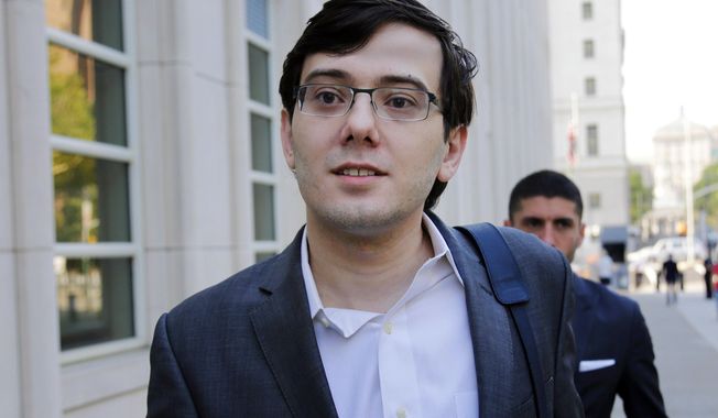 FILE - In this Aug. 3, 2017, file photo, Martin Shkreli arrives at federal court in New York. A federal judge has rejected convicted pharmaceutical executive&#x27;s Martin Shkreli&#x27;s second request to be let out of prison early, Tuesday, Jan. 19, 2021, showing skepticism about his claim in court papers that mental health issues have weakened his immune system and made him more susceptible to contracting the coronavirus.(AP Photo/Seth Wenig, File)