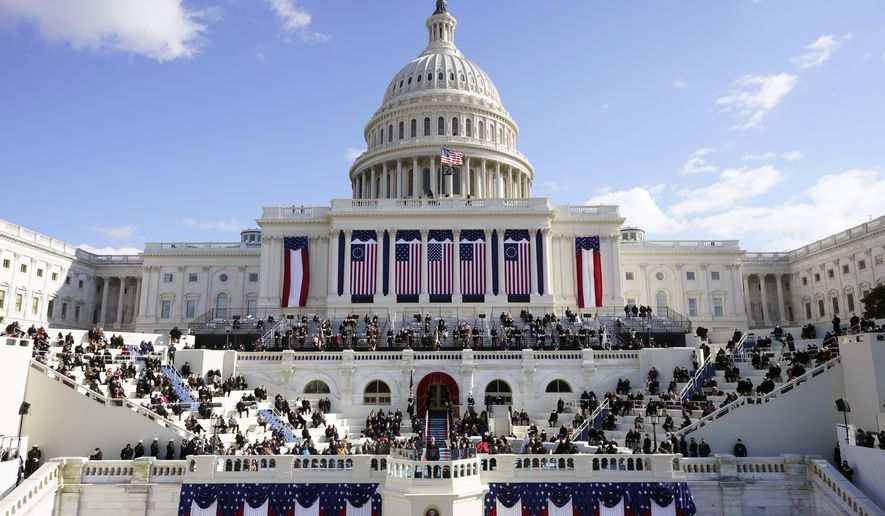 President Joe Biden speaks during the 59th Presidential Inauguration at the U.S. Capitol in Washington, Wednesday, Jan. 20, 2021. (AP Photo/Patrick Semansky, Pool)