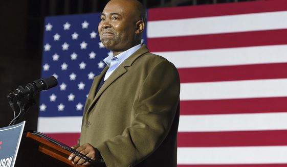 In this Nov. 3, 2020, file photo, then-Democratic Senate candidate Jaime Harrison speaks at a watch party in Columbia, S.C., after losing the Senate race. Harrison now leads up the Democratic National Committee. (AP Photo/Richard Shiro, File)