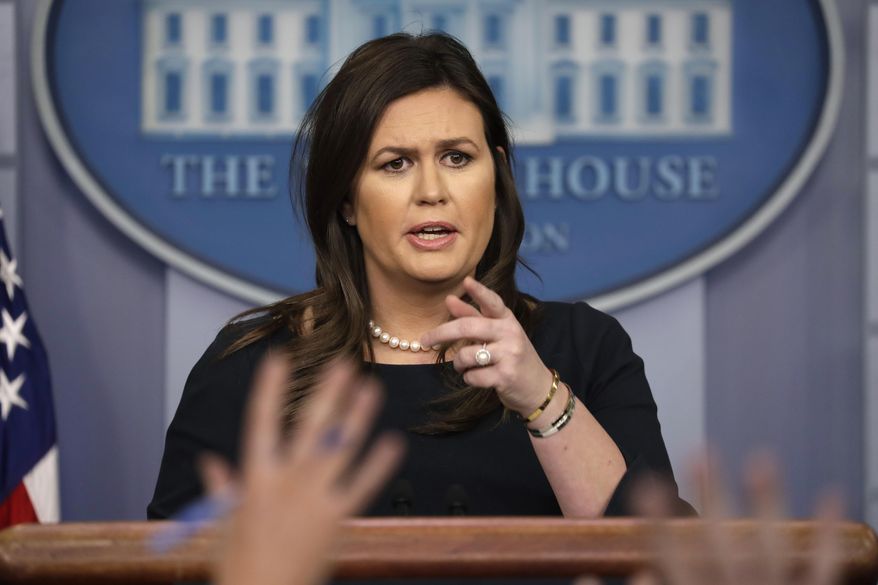 In this Monday, March 11, 2019, file photo, then-White House press secretary Sarah Sanders speaks during a news briefing at the White House, in Washington. Sanders is running to be Arkansas governor. (AP Photo/ Evan Vucci, File)