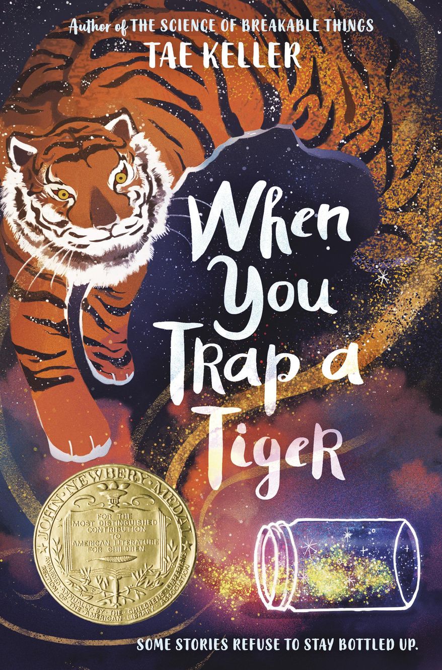 This cover image released by Random House Books for Young Readers shows "When You Trap a Tiger," winner of the John Newbery Medal for the outstanding children's book overall of 2020. (Random House Books for Young Readers via AP)