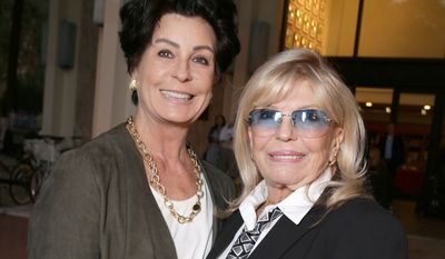 Tina Sinatra and Nancy Sinatra seen at Frank Sinatra&#x27;s Centennial celebration at USC&#x27;s School of Cinematic Arts on Sunday, November 08, 2015, in Los Angeles, CA. (Photo by Eric Charbonneau/Invision for USC&#x27;s School of Cinematic Arts/AP Images)