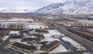An aerial photo shows Provo Canyon School campus on Saturday, Jan. 30, 2021, in Springville, Utah. Public records show a teenager from Oregon&#39;s foster care system was injected with sedatives while staying at the youth residential treatment facility in Utah. A Utah lawmaker is now proposing new regulations on the youth-treatment industry spotlighted by abuse allegations by celebrity Paris Hilton. (Francisco Kjolseth/The Salt Lake Tribune via AP)
