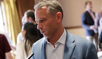 FILE - Chicago Cubs general manager Jed Hoyer speaks during a media availability during the Major League Baseball general managers annual meetings in Scottsdale, Ariz., in this Tuesday, Nov. 12, 2019, file photo. Cubs president of baseball operations Jed Hoyer indicated the team might conduct more thorough background checks when deciding who to hire in the wake of sexual harassment accusations against former director of pro scouting Jared Porter. Hoyer called the alleged incidents “disturbing&amp;quot; on Monday, Feb. 8, 2021. He said there&#39;s “no place for them in the game,&amp;quot; and it&#39;s his job to make sure Wrigley Field is a workplace where women can thrive. (AP Photo/Matt York, File)