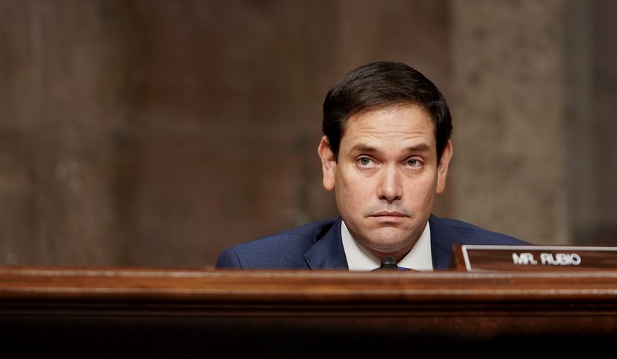 Sen. Marco Rubio spent much of the day tweeting about 20 videos of protests against the communist dictatorship, and then he noted that President Biden had been maintaining radio silence. (Associated Press/File)
