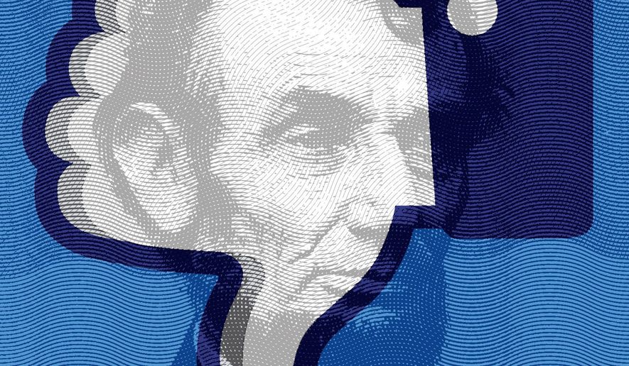 Illustration on cancelling Abe Lincoln by Linas Garsys/The Washington Times