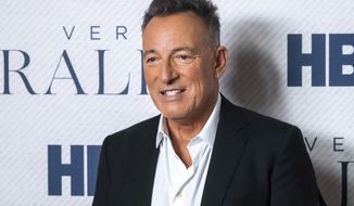 This Oct. 23, 2019, file photo shows Bruce Springsteen at the world premiere of HBO Documentary Films&#39; &quot;Very Ralph&quot; in New York. (Photo by Charles Sykes/Invision/AP, File)