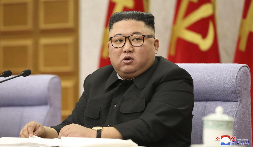 In this photo taken during a four-day meeting held from Feb. 8, 2021 until Feb. 11, 2021 and provided by the North Korean government, North Korean leader Kim Jong Un attends at a meeting of Central Committee of Worker’s Party of Korea in Pyongyang, North Korean. Independent journalists were not given access to cover the event depicted in this image distributed by the North Korean government. The content of this image is as provided and cannot be independently verified. Korean language watermark on image as provided by source reads: &amp;quot;KCNA&amp;quot; which is the abbreviation for Korean Central News Agency. (Korean Central News Agency/Korea News Service via AP)