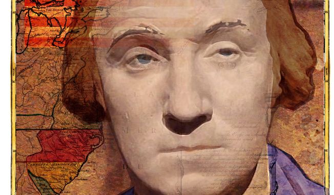 Illustration on George Washington by Alexander Hunter/The Washington Times