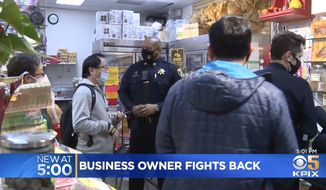 Police in Oakland&#39;s Chinatown say they only want &quot;good witnesses&quot; to crime instead of locals taking matters into their own hands. New Oakland Chief of Police LeRonne Armstrong made the comment after the arrest of a businessman who used his personal firearm to end a Feb. 15 robbery outside his store. (Image: KPIX-5 CBS video screenshot)