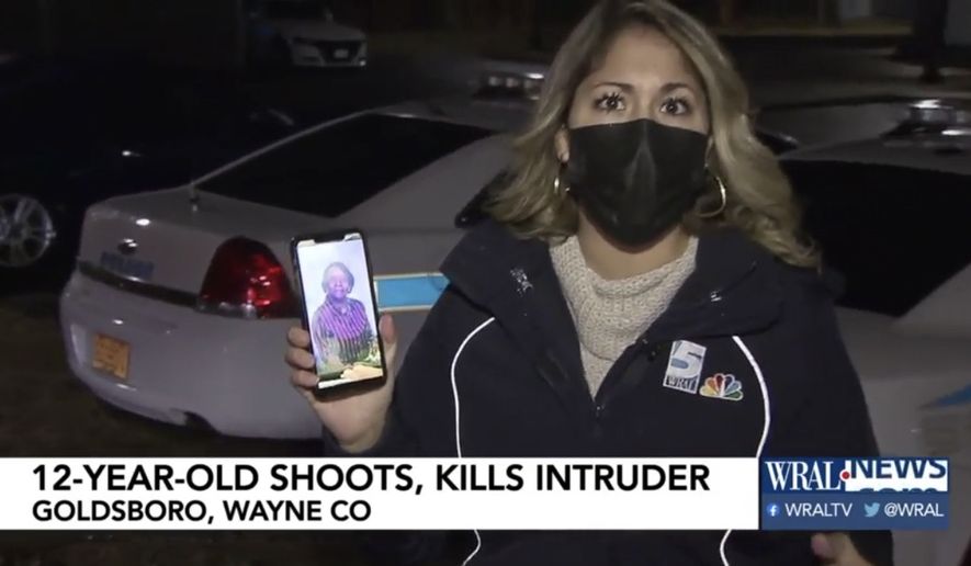 Kirsten Gutierrez of WRAL-5 in North Carolina reports on a 12-year-old boy who saved his grandmother during a home invasion. (Image: WRAL-5 video screenshot)
