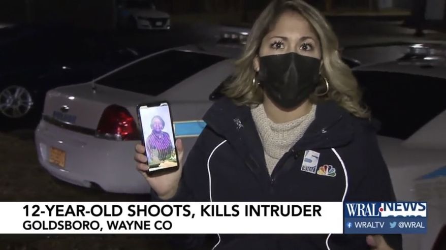 Kirsten Gutierrez of WRAL-5 in North Carolina reports on a 12-year-old boy who saved his grandmother during a home invasion. (Image: WRAL-5 video screenshot)