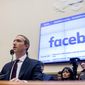 In this Oct. 23, 2019, file photo, Facebook CEO Mark Zuckerberg testifies before a House Financial Services Committee hearing on Capitol Hill in Washington. (AP Photo/Andrew Harnik, File)