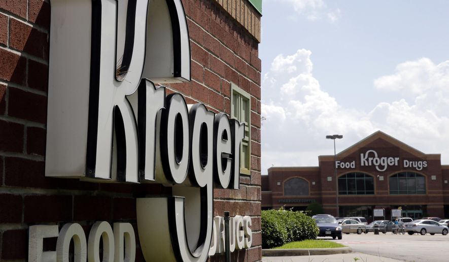 This June 17, 2014, file photo, shows a Kroger store in Houston. (AP Photo/David J. Phillip, File)