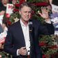In this Dec. 10, 2020, file photo, Sen. David Perdue, R-Ga., speaks during a &quot;Save the Majority&quot; rally in Augusta, Ga. (AP Photo/John Bazemore, File)
