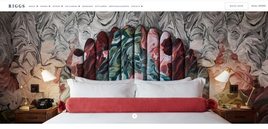 The Riggs Hotel in Northwest Washington has devised a unique dining experience by turning some of its rooms into singular dining areas that are serviced by the hotel's restaurant and wait staff. (screengrab from https://www.riggsdc.com/)