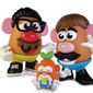 This photo provided by Hasbro shows the new Potato Head world. Hasbro created confusion on Thursday, Feb. 25, 2021, when it removed the gender from its Mr. Potato Head brand, but not from the actual toy. The company, which has been making the potato-shaped plastic toy for nearly 70 years, announced that it was dropping Mr. from the brand in an effort to make sure all feel welcome in the Potato Head world. Hasbro clarified in a tweet that the Mr. and Mrs. Potato Head characters will still exist, names and all, but the branding on the box will say Potato Head. (Hasbro via AP)