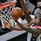 Washington Wizards&#39; Bradley Beal plays against the Boston Celtics during the second half of an NBA basketball game, Sunday, Feb. 28, 2021, in Boston. (AP Photo/Michael Dwyer)