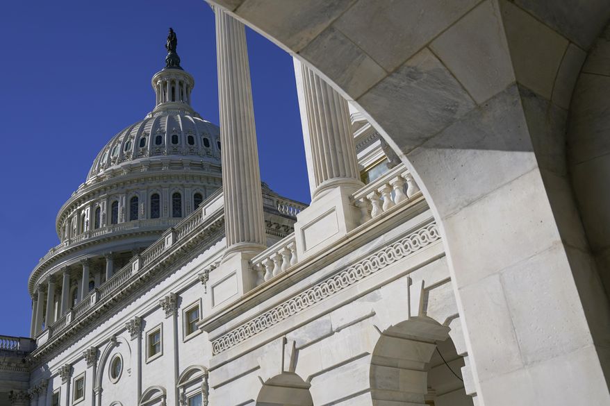Sun shines on the U.S. Capitol dome, Tuesday, March 2, 2021, in Washington. (AP Photo/Patrick Semansky)