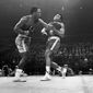 FILE - Joe Frazier hits Muhammad Ali with a left during the 15th round of their heavyweight title fight at New York&#x27;s Madison Square Garden, in this March 8, 1971, file photo. Frazier was a relentless puncher filled with rage toward a fighter who couldnt help but belittle him.(AP Photo/File)
