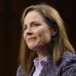 In this Oct. 14, 2020, photo, Supreme Court nominee Amy Coney Barrett speaks during a confirmation hearing before the Senate Judiciary Committee, on Capitol Hill in Washington. (AP Photo/Susan Walsh, Pool) **FILE**