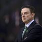 FILE - In this Jan. 4, 2019, file photo Panathinaikos coach Rick Pitino looks on during a Euroleague basketball match between Panathinaikos and Olympiakos in Piraeus near Athens. The coronavirus was already in town by the time Pitino arrived. It never fully let go of its grip around Iona. Forced to pause four times this season because of the virus, once for nearly two months, the Gaels need to win their conference tournament this week to make the NCAA Tournament.  (AP Photo/Petros Giannakouris, File)