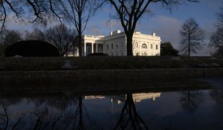 FILE - In this Feb. 22, 2021, file photo the White House is seen in Washington. (AP Photo/Evan Vucci, File)