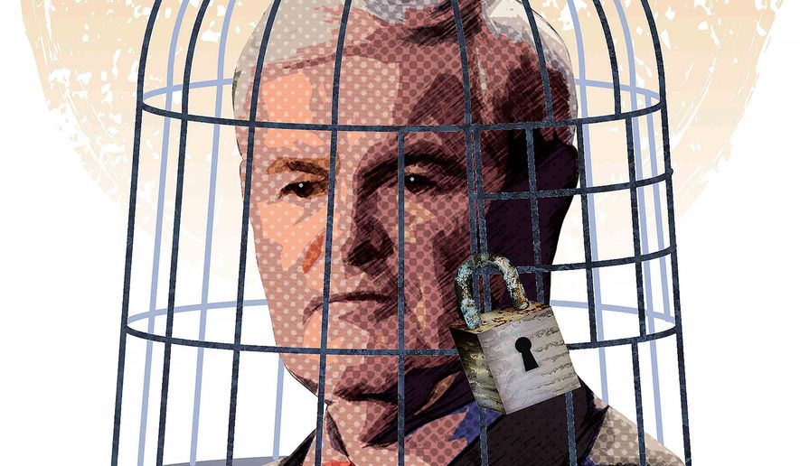 Newt in the Twitter Cage Illustration by Greg Groesch/The Washington Times