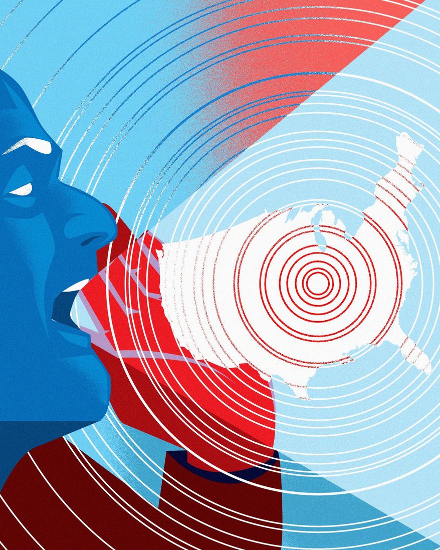 Division in America illustration by Linas Garsys / The Washington Times