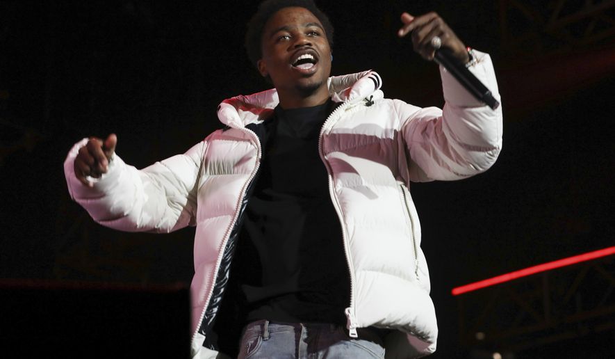 Roddy Ricch performs at the 7th annual BET Experience in Los Angeles on June 21, 2019. Ricch is nominated for six Grammy Awards.  (Photo by Mark Von Holden/Invision/AP, File)
