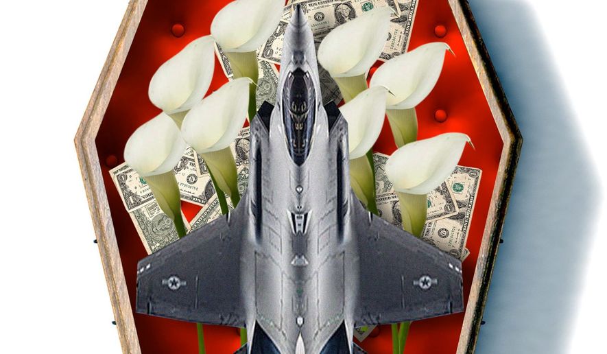 Illustration on the F-35 by Linas Garsys/ The Washington Times